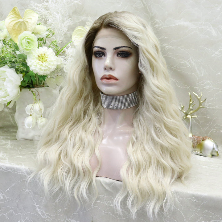 IMstyle Tricia 24inches Water wave Blonde with Dark Root Natrual 13*3 lace Front Synthetic Wig - Imstylewigs