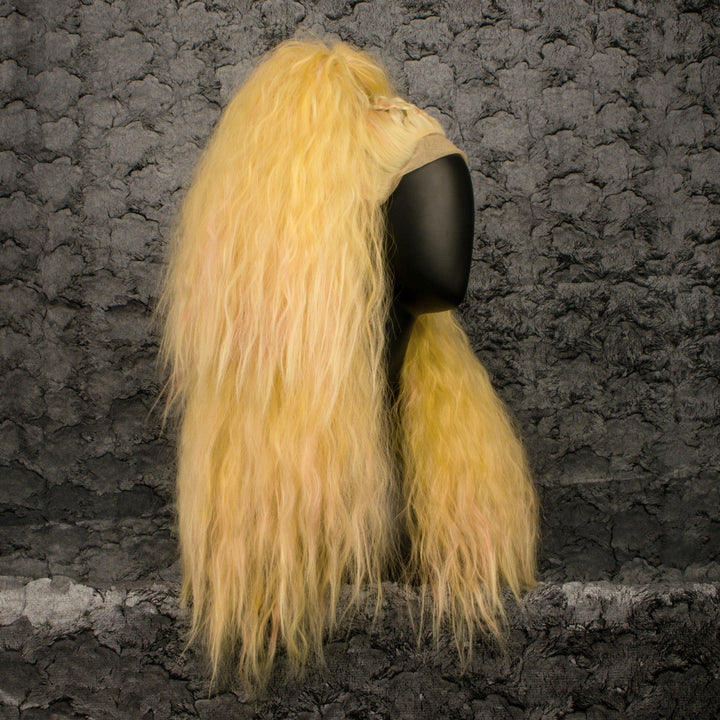 Disco Yellow Curly Drag Queen Styled Wig - Imstyle-wigs