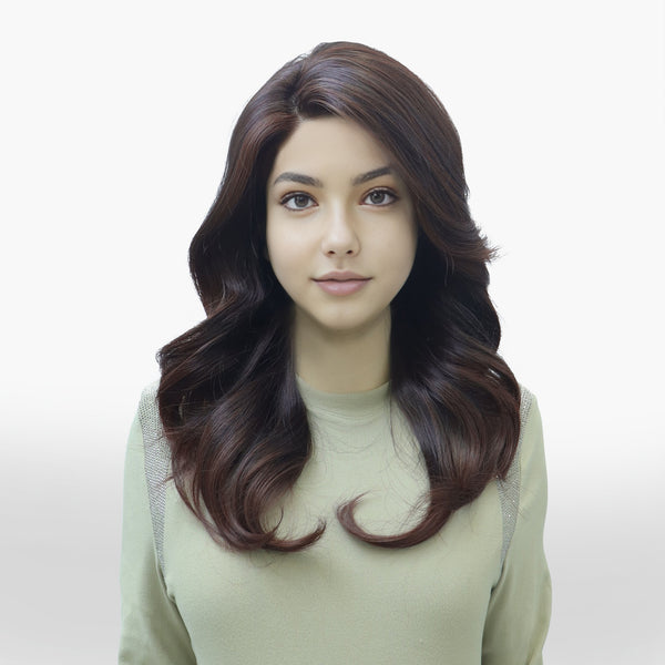 IMstyle Scarlett Cherry Cola Red Burgundy Layer cut Natural Wavy Low Density Glueless 13*4 Free Parting Lace Front Syntehtic Wig for Daily Wear