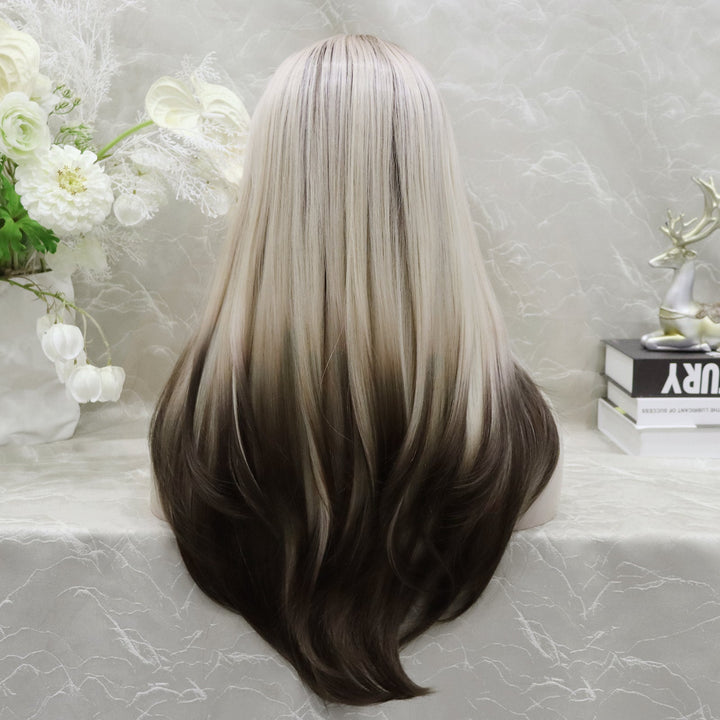 Avril Imstyle New Unique ombre blonde and Brown layer cut Daily wear 13*4 lace Front synthetic Wig - Imstylewigs