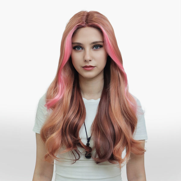 IMstyle Angel Tpart lace front apricot with pinky money pieces layer cut TK120 - 2443 - Imstylewigs