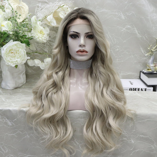 IMstyle Brittany Blonde Wigs | Long Wavy Hair | Synthetic Lace Wigs | Soft and Heat Resistant | Natural Hairline | 26 inches - Imstylewigs