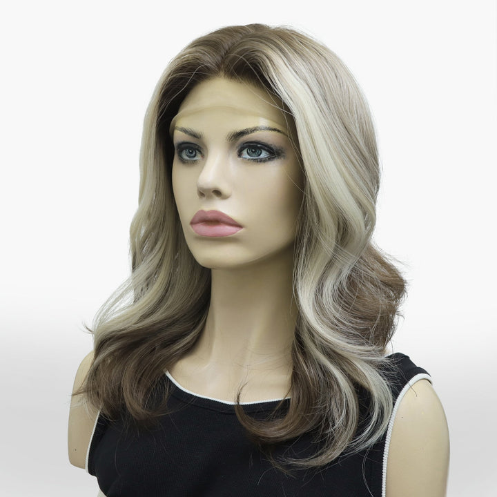 IMstyle Delilah T part brown & blonde highlight 15inches lace front wig - Imstylewigs