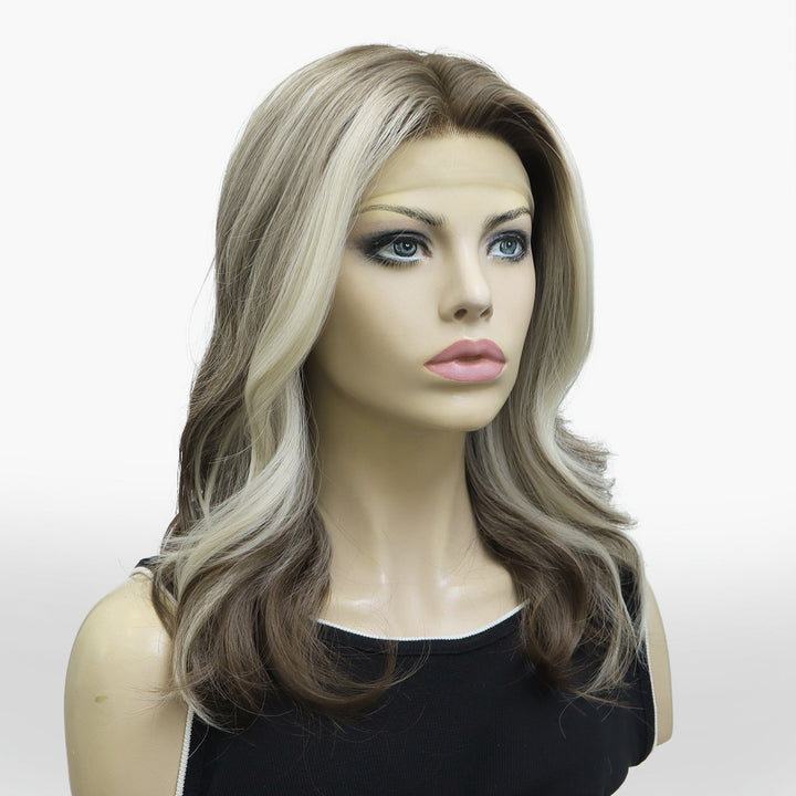 IMstyle Delilah T part brown & blonde highlight 15inches lace front wig - Imstylewigs
