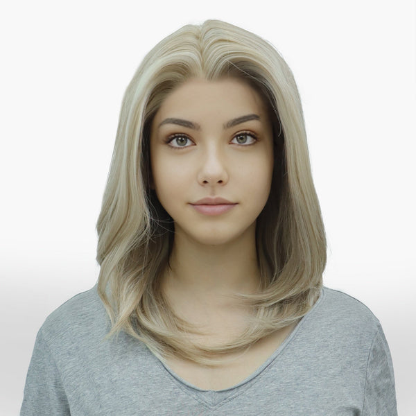 IMstyle Ella Beige Blonde with Highlight with Layer Cut 13*4 Free Parting Lace Front Wigs for Daily Wear - Imstylewigs