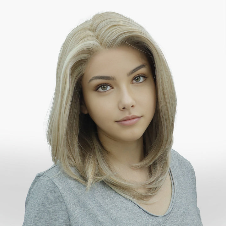 IMstyle Ella Beige Blonde with Highlight with Layer Cut 13*4 Free Parting Lace Front Wigs for Daily Wear - Imstylewigs