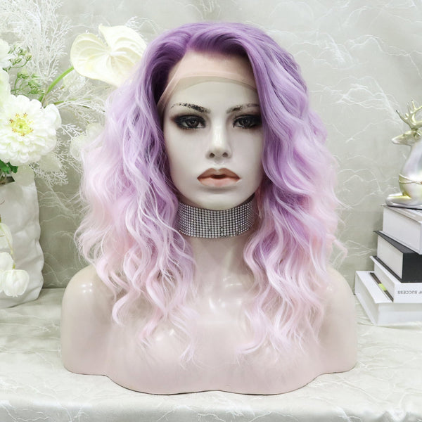 IMstyle Harper ombre Purple short wave Bob hairstyle cool for Summer lace 13*2 Front wig - Imstylewigs