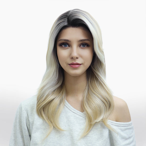 IMstyle Katerina golden blonde with highlight and dark root 26 inches soft curls 13*3 free part glueless lace front wigs K332 - 2033 - Imstylewigs