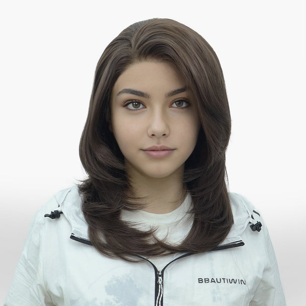 IMstyle Lettie Burnette Brown Color With Layer cut 13*4 free part lace front wigs K141 - 6/8 - C13X3 - Imstylewigs