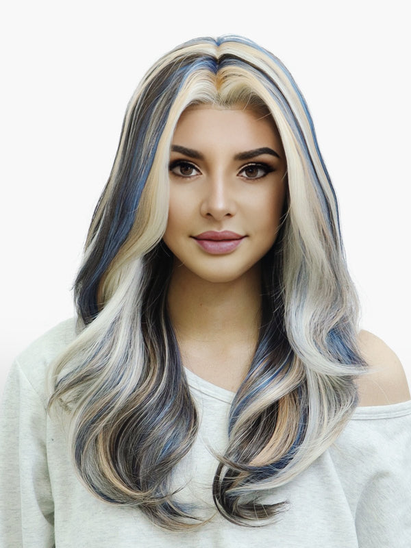 IMstyle Lila Layer cut T part Lace Front Deep Blue and Blonde - TK126 - 2478 - Imstylewigs