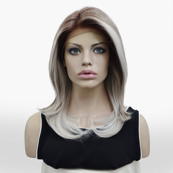 IMstyle Lydia sliver mist color with dark root wolf cut style Glueless 13*4 lace front wigs K141 - Y103 - 60 - C13X4 - Imstylewigs