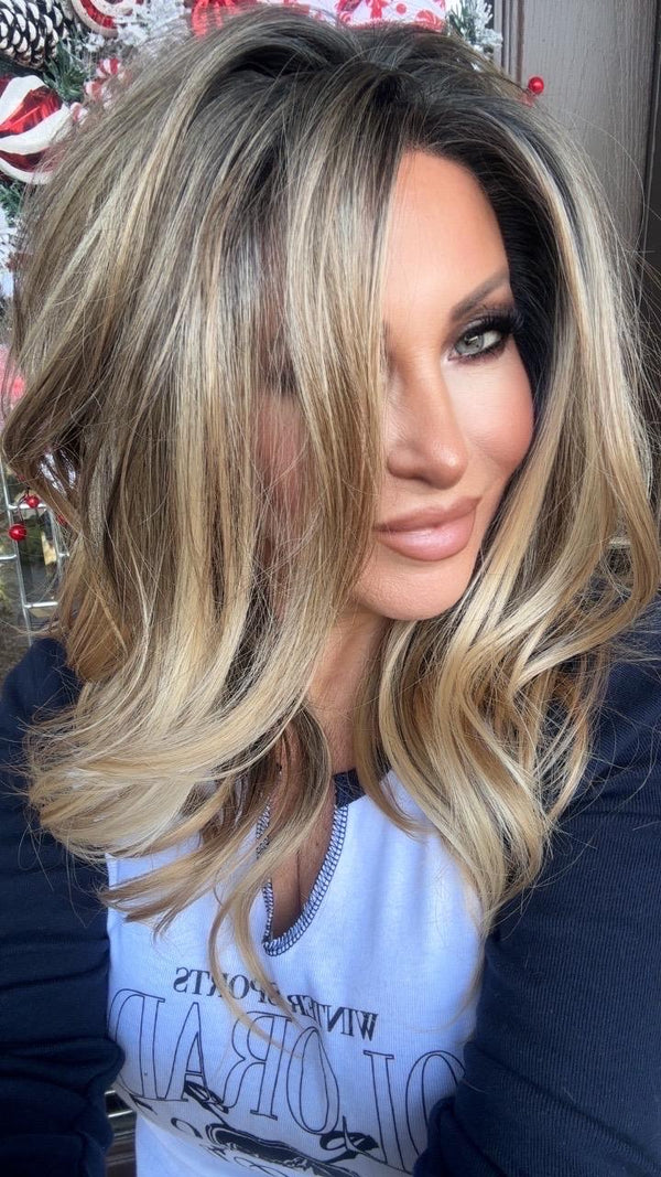 IMstyle Nellie Dirty Blonde shoulder length T Part Glueless lace Wig TK129 - 2466 (Shara) - Imstylewigs