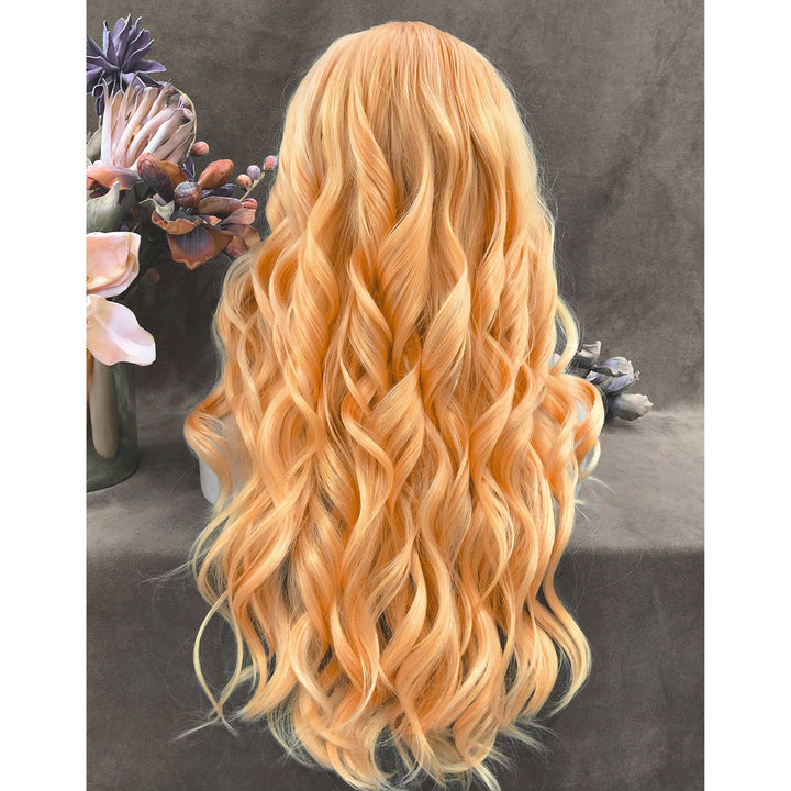 IMstyle orange blonde wavy hairstyle 26inches 13*2 Lace front synthetic Wig - Imstylewigs