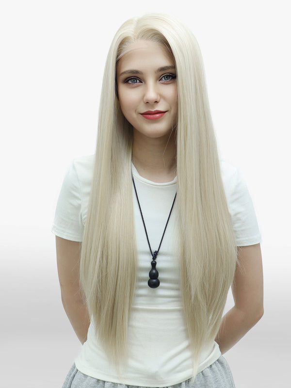 IMstyle Queena Long Blonde Straight 13*4 Lace Front Free Parting - W214 - CF243 - C13X4 - Imstylewigs