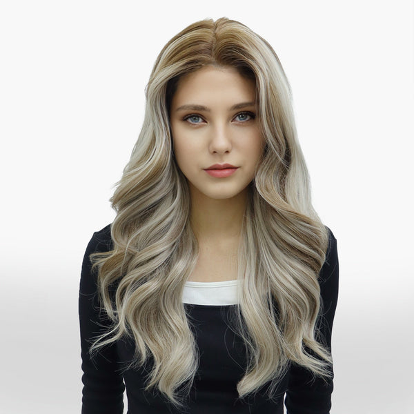IMstyle Rachael 26inches Layer cut Ashy blonde warm Tone 13*6 free Parting lace Front Wig - Imstylewigs