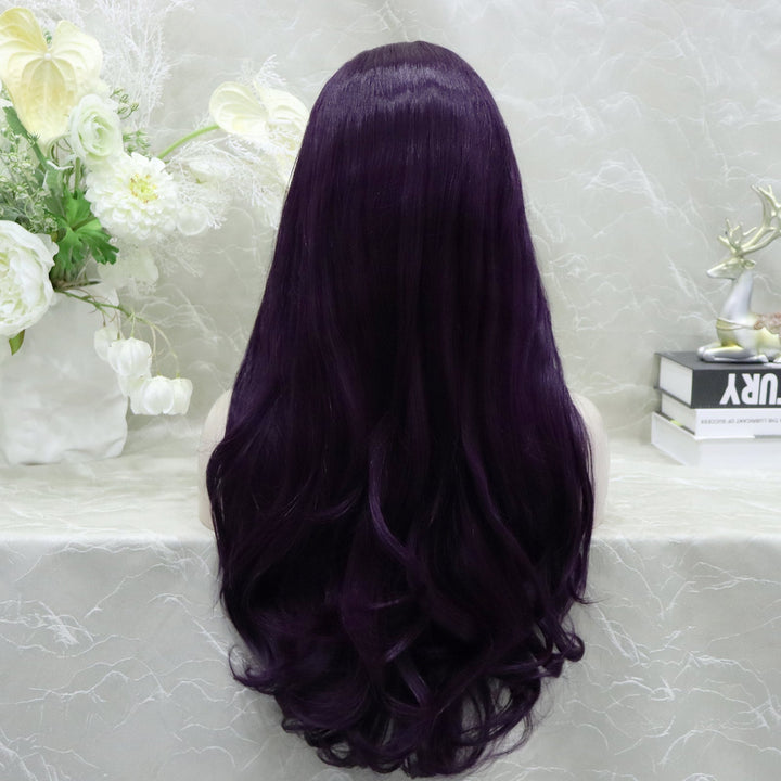 IMstyle Riri Solide color Purple/ Auburn Daily Wear layer cut wig 13*4 free parting lace Front Synthetic wig - Imstylewigs