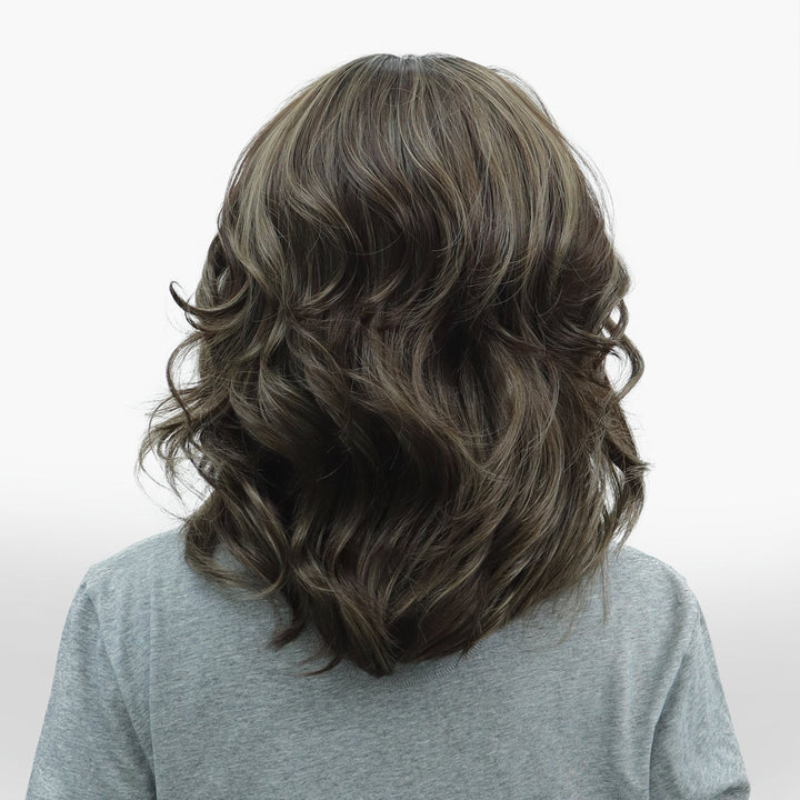 IMstyle Rita Short Bob Hairstyle Natural Brown Highlight Glueless Low Density Wavy 13*4 / T - part Lace Front Wig - Imstylewigs