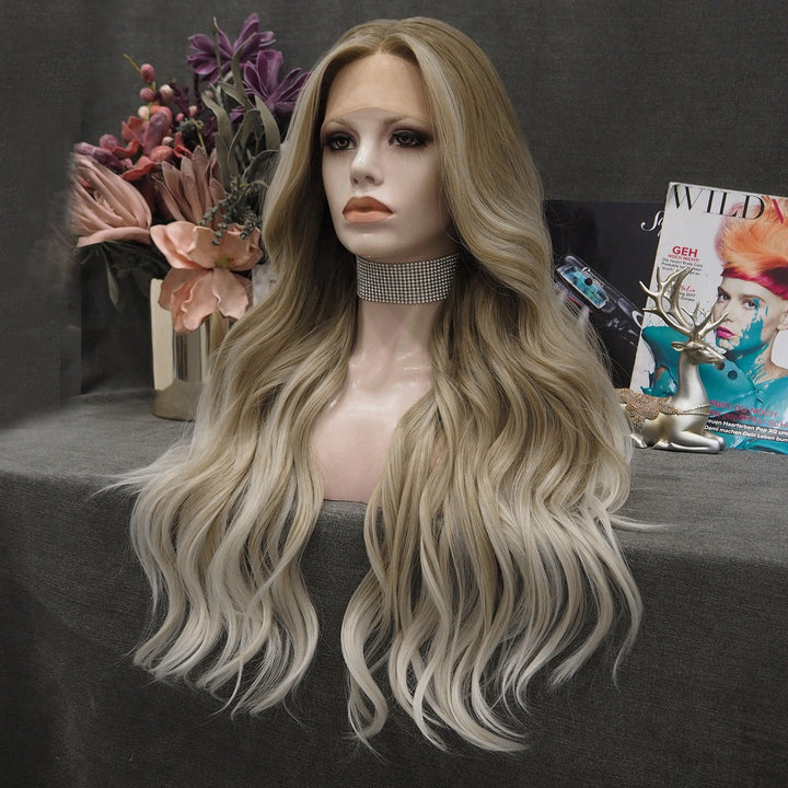 IMstyle Sally Glueless Ombre blonde with money pieces 28inches T part lace front wigs - Imstylewigs