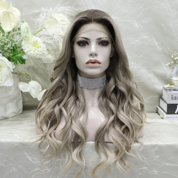 IMstyle Shastina New big Lace Free parting ashy Blonde with Soft rooting 13*4 - Imstylewigs