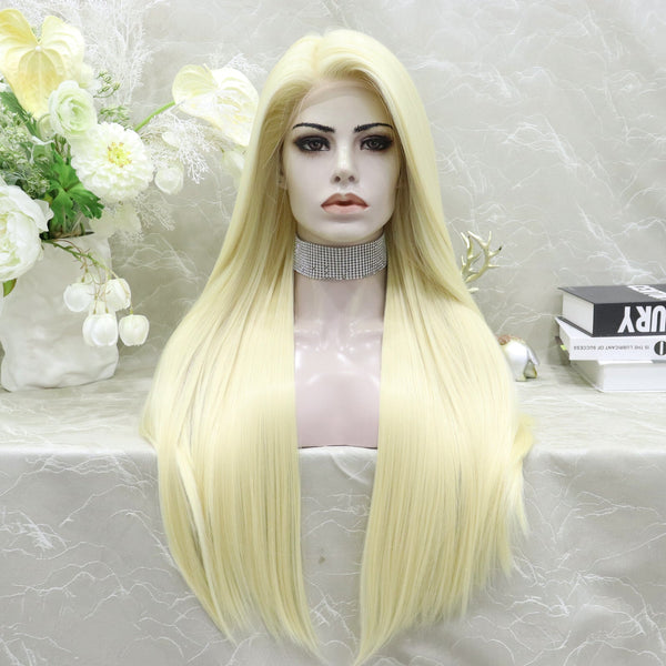 IMstyle Stephanie one single color Blonde 30 inches straight style 13*3 free parting wigs Blonde - Imstylewigs