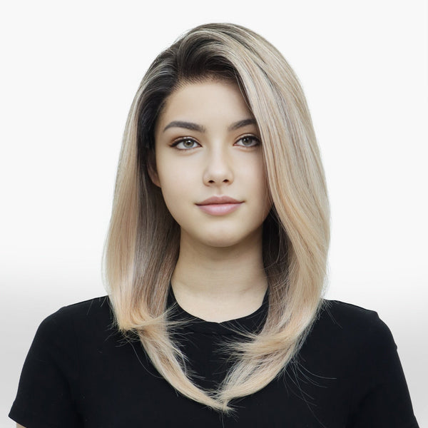 IMstyle Tess PRE - CUT - LACE apricot blonde layer cut low density 9*6 lace front wigs K337 - TTL4 - PINK - C9X6 - Imstylewigs