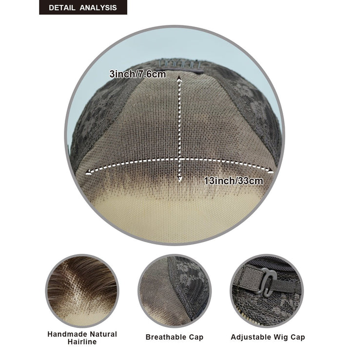 IMstyle Zoya Brunette Brown with Warm Blonde Highlight Layer Cut Wavy Style Free Parting Glueless 13*3 Lace Front Wigs Heat Friendly Synthetic Wig for Women Daily Wear - Imstylewigs