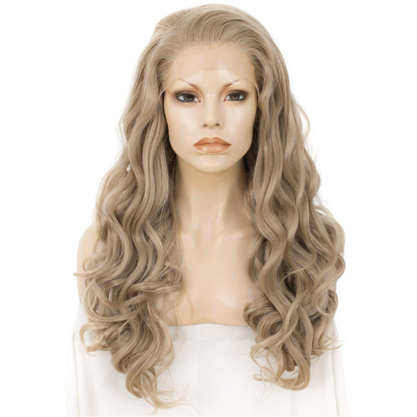 Grace - Honey Blonde Long Wavy Synthetic Lace Front Cosplay Hair