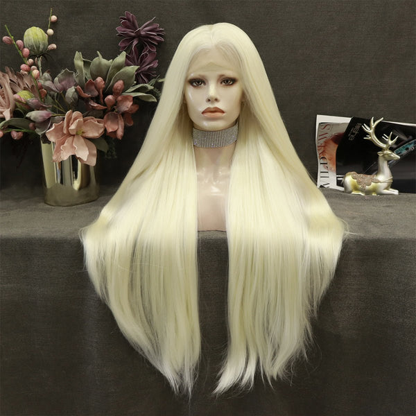 Blonde Long Straight 1001/613 Synthetic Lace Front Wig Cosplay - Imstyle-wigs