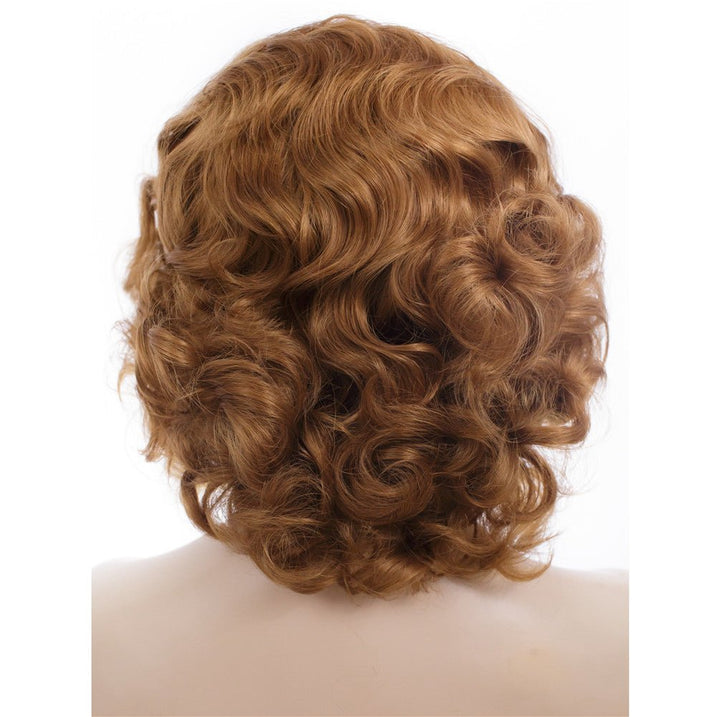 Browm Bob Wavy Short Lace Front Synthetic 1940S Wig - Imstyle-wigs