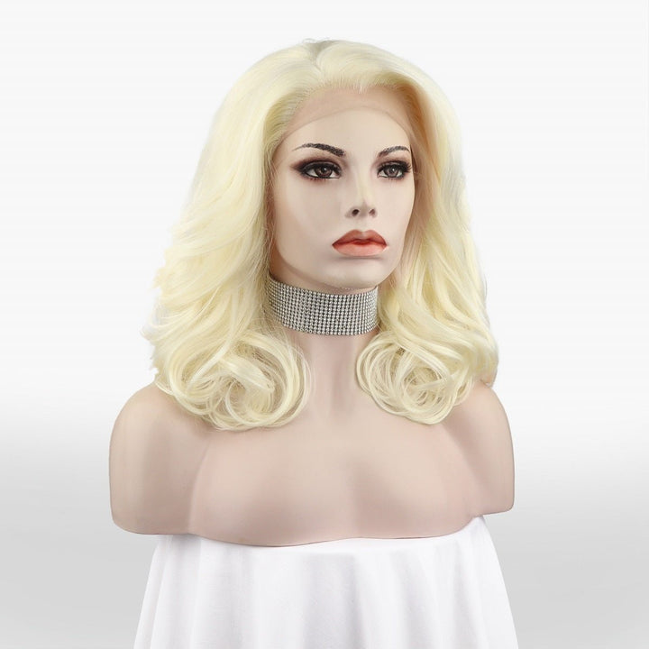 Buttermilk Blonde Shoulder Length Synthetic Lace Front Daily Wigs - Imstyle-wigs