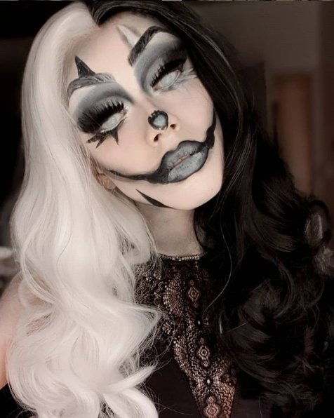 Cruella De Vil -Black And White Watch Kuila Cospaly Wig Imstyle - Imstyle-wigs