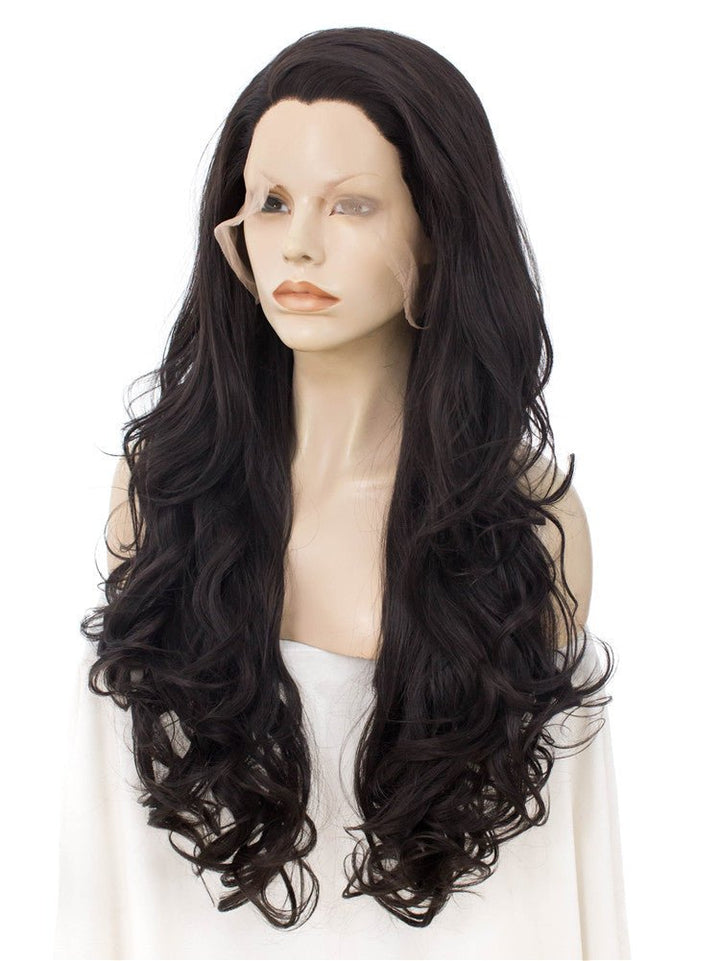 Dark Brown Synthetic Lace Front Wig Daily Wear Wig - Imstyle-wigs