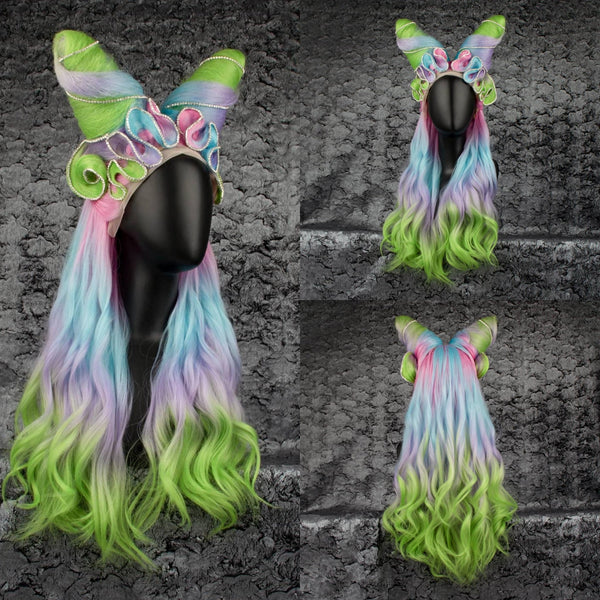 Devils's Horns Cosplay Drag Queen Styled Wig - Imstyle-wigs