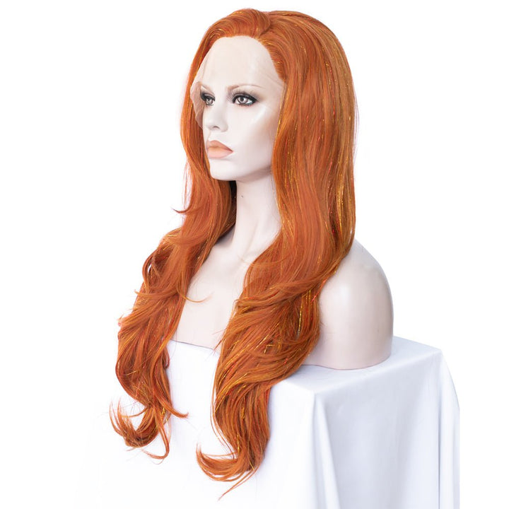 Ginger Blonde Synthetic Lace Front Wig With Tinsel Hair - Imstyle-wigs