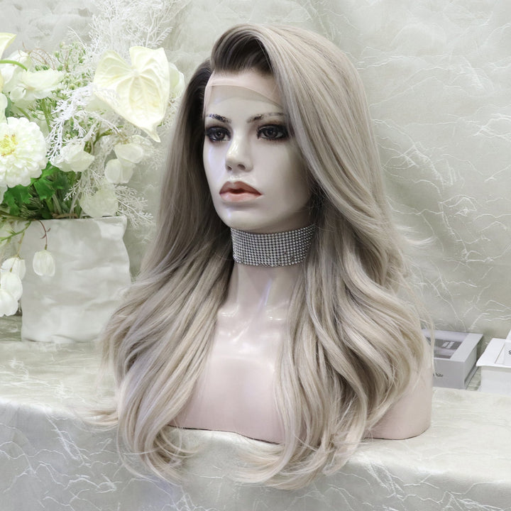 Imstyle Karen Grey Layer Cut Lace Front Synthetic Wig Super Daily - Imstylewigs