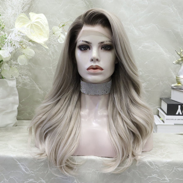 Imstyle Karen Grey Layer Cut Lace Front Synthetic Wig Super Daily - Imstylewigs