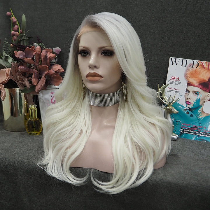 Imstyle Tiffany layer cut blonde with Grey root lace front Wig Daily wear 24 inches - Imstylewigs