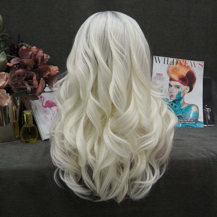 Imstyle Tiffany layer cut blonde with Grey root lace front Wig Daily wear 24 inches - Imstylewigs