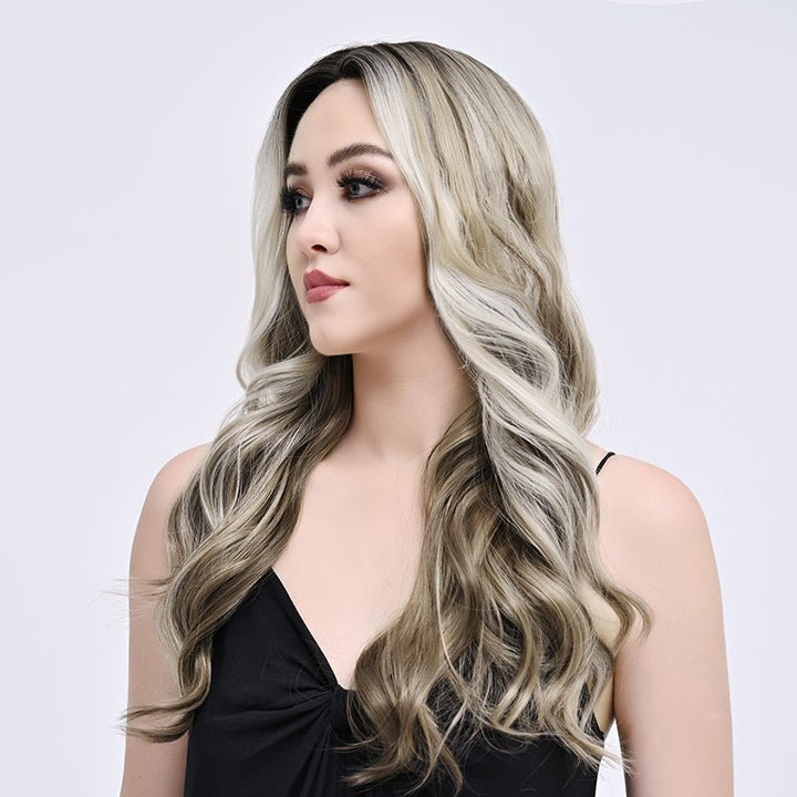 Imstylewigs 26 inches Highlight ash blonde body wave lace wigs - Imstylewigs