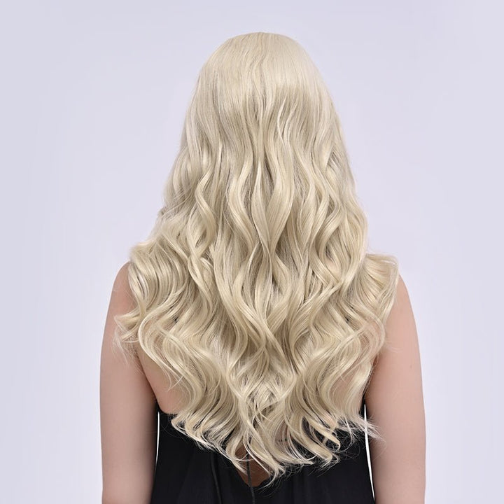 Imstylewigs 26 inches platium blonde body wave lace wigs - Imstylewigs