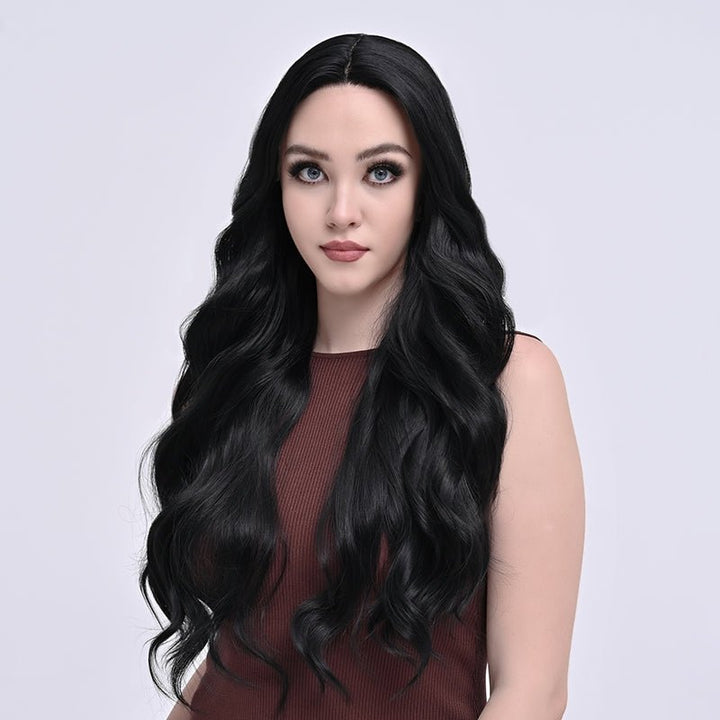 Imstylewigs 30 inches Black body wavy lace wigs - Imstylewigs