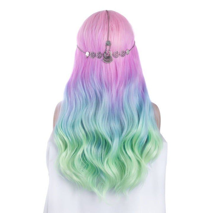 Mermaid - Colorful Long Wavy Synthetic Lace Front Wig Imstyle - Imstyle-wigs