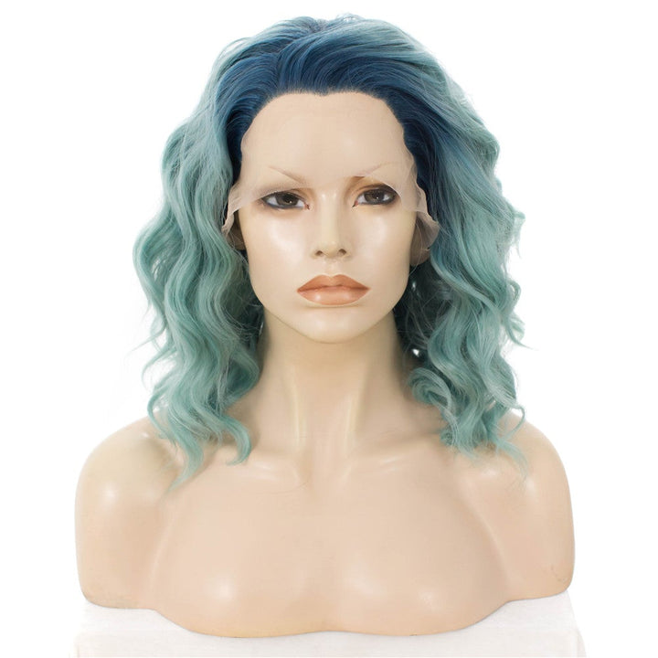 Mint - Green Ombré with Deep Blue Roots Wig - Imstyle-wigs