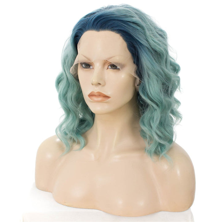 Mint - Green Ombré with Deep Blue Roots Wig - Imstyle-wigs