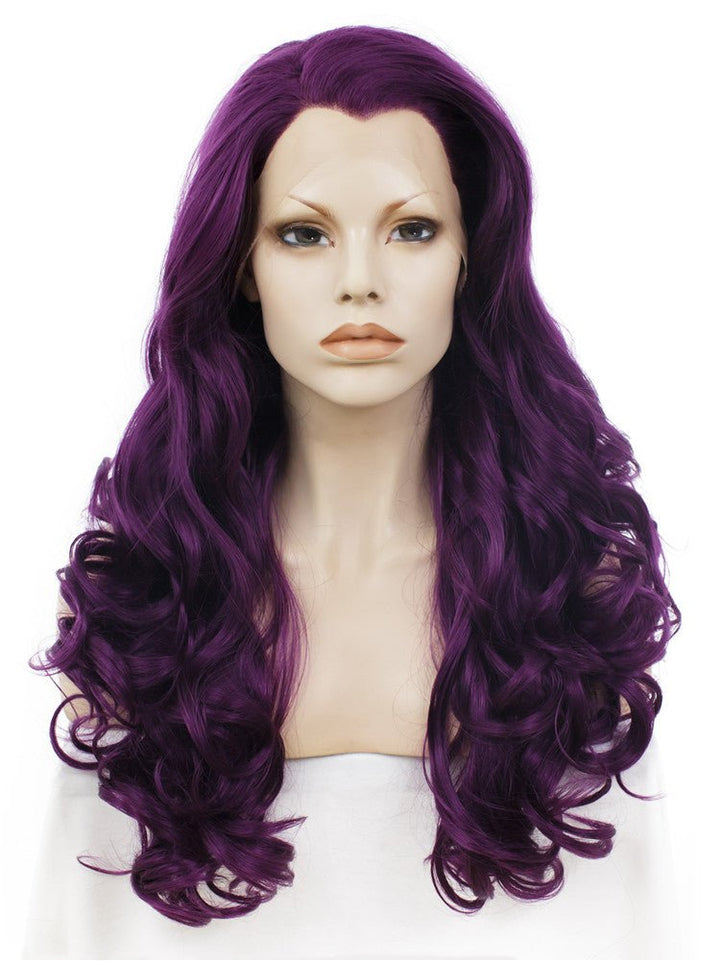 Natural Loose Wavy Purple Lace Front Wigs IM73700 - Imstyle-wigs