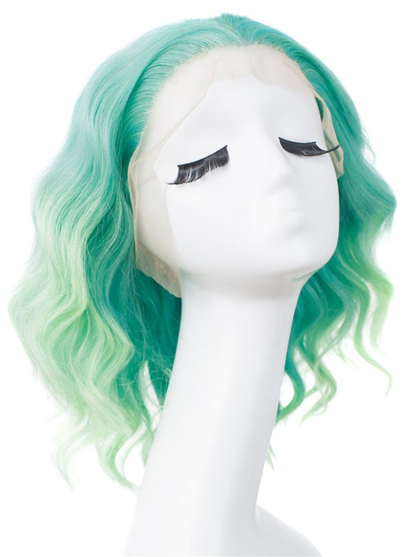 OMBRE GREEN CURLY SYNTHETIC DRAG WIGS IM17129 - Imstyle-wigs