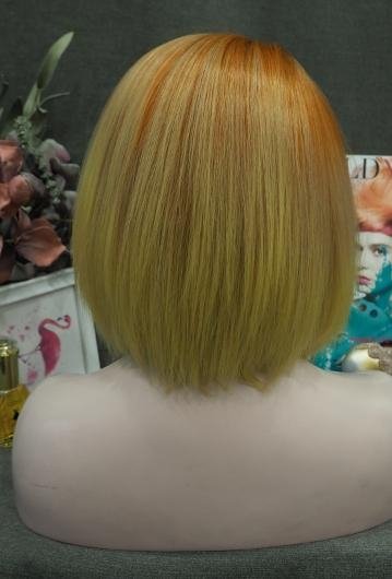 Platanus - Deciduous Leaf Color Shoulder Length Straigt Synthetic Lace Front Wig - Imstyle-wigs