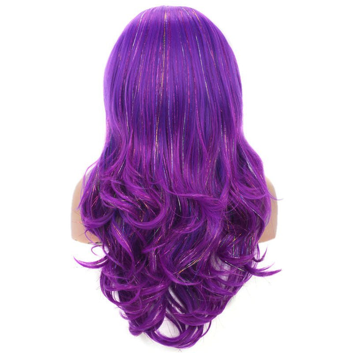 Purple Synthetic Lace Front Wig With Tinsel Hair - Imstyle-wigs