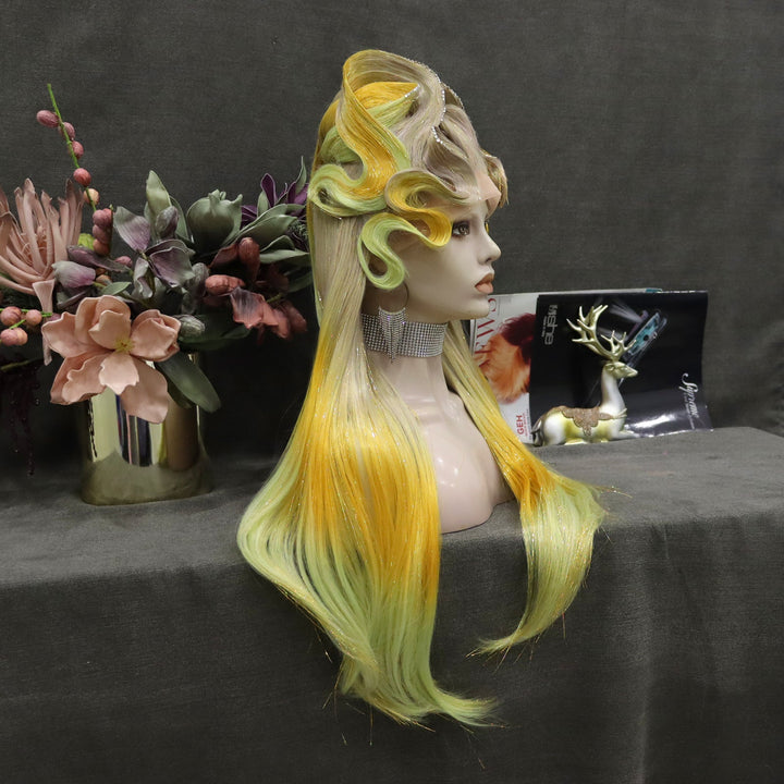 Queen Yellow Ombre Lace Front Costume Party Styled Wig - Imstyle-wigs