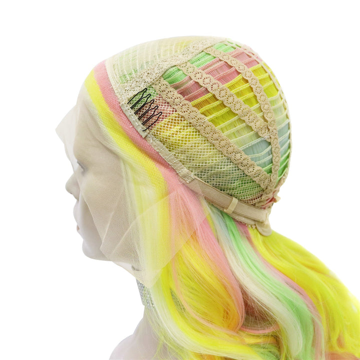 Rainbow Lollipops Long Wave Lace Front Cosplay Imstyle Wig - Imstyle-wigs
